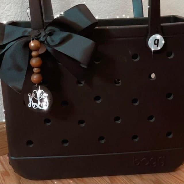 Custom monogrammed bow tag
