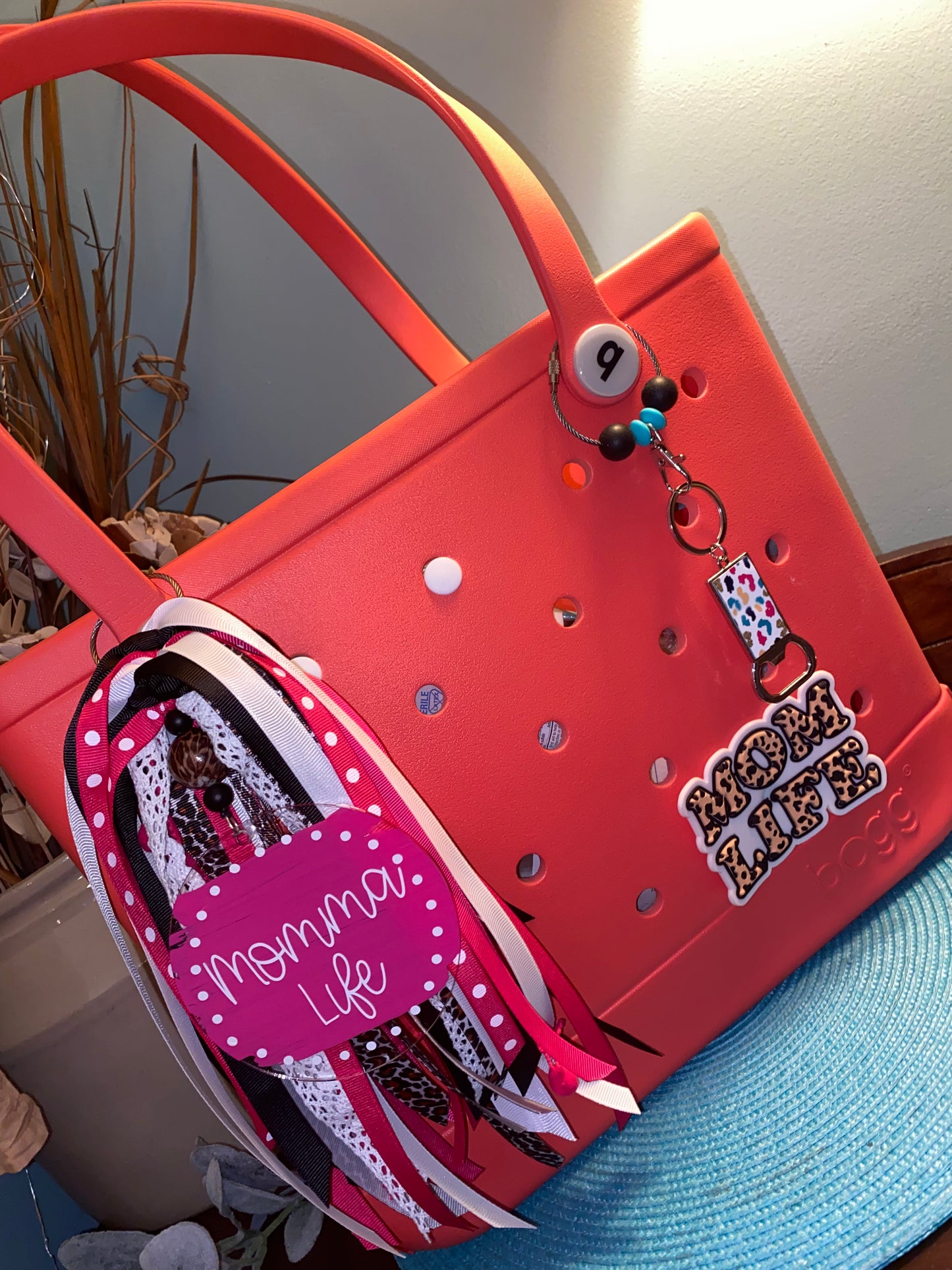 Custom Bogg bag ribbon tassel