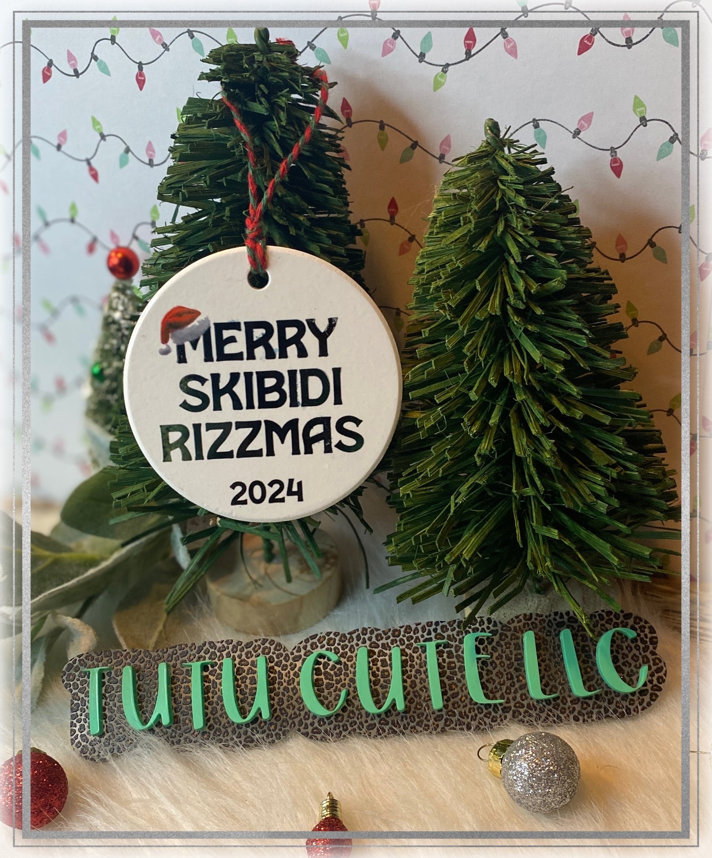 Middle schooler ceramic lingo ornament