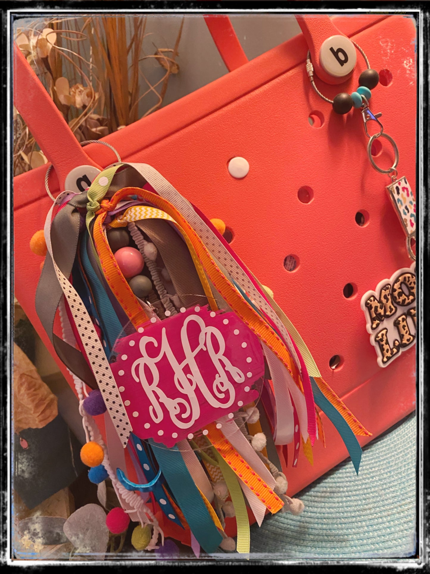 Custom Bogg bag ribbon tassel