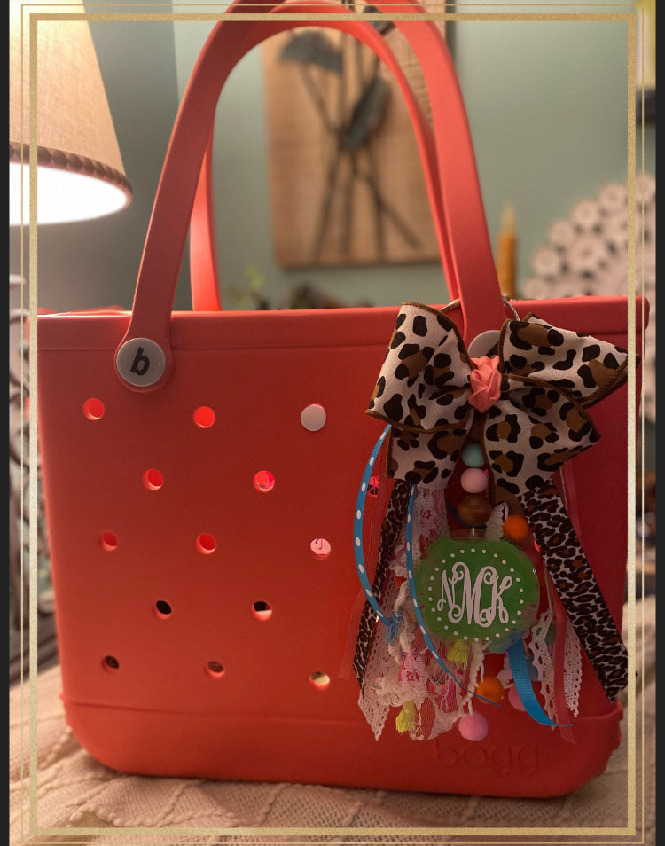 Double stacked Bogg bag tassel