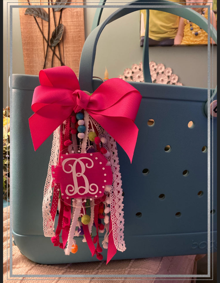 Double stacked Bogg bag tassel