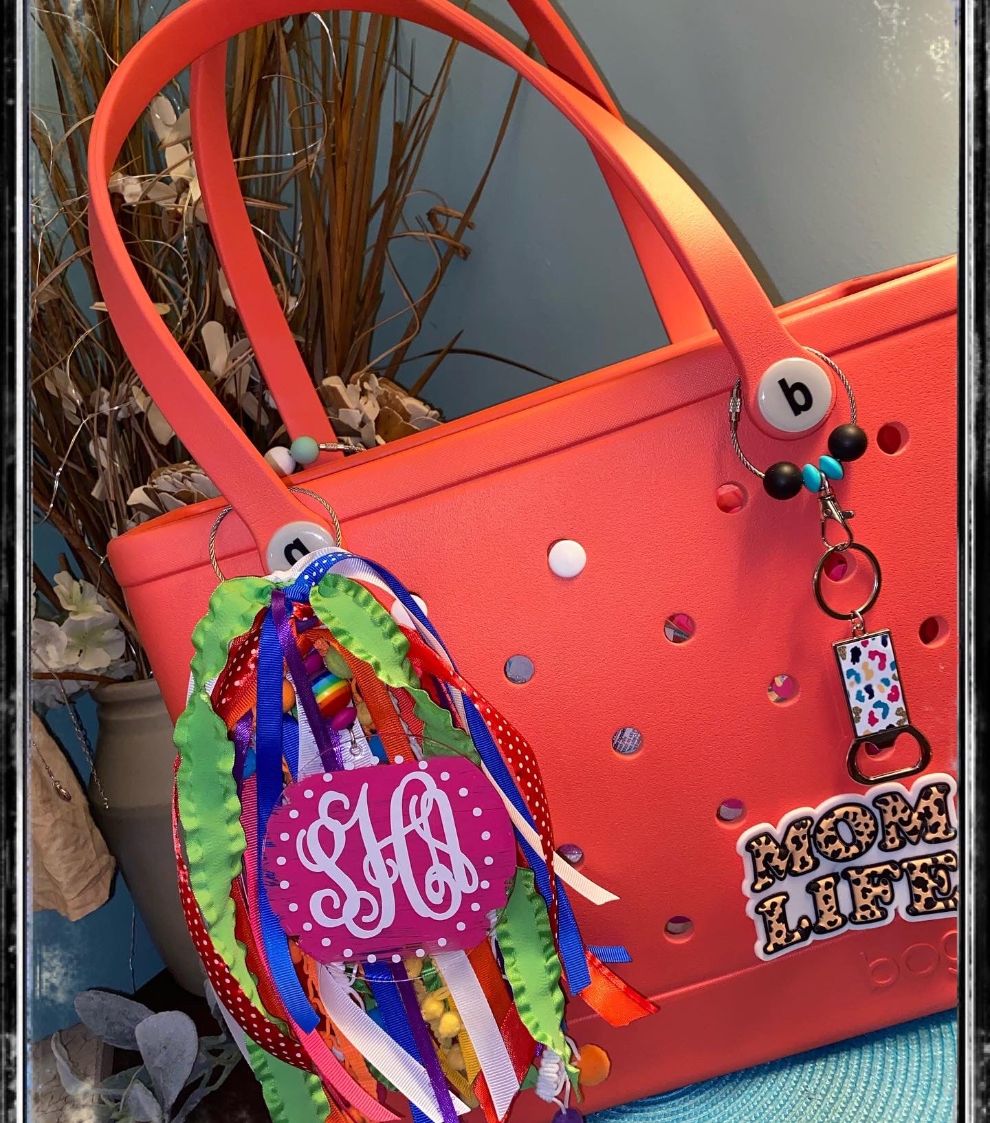 Custom Bogg bag ribbon tassel