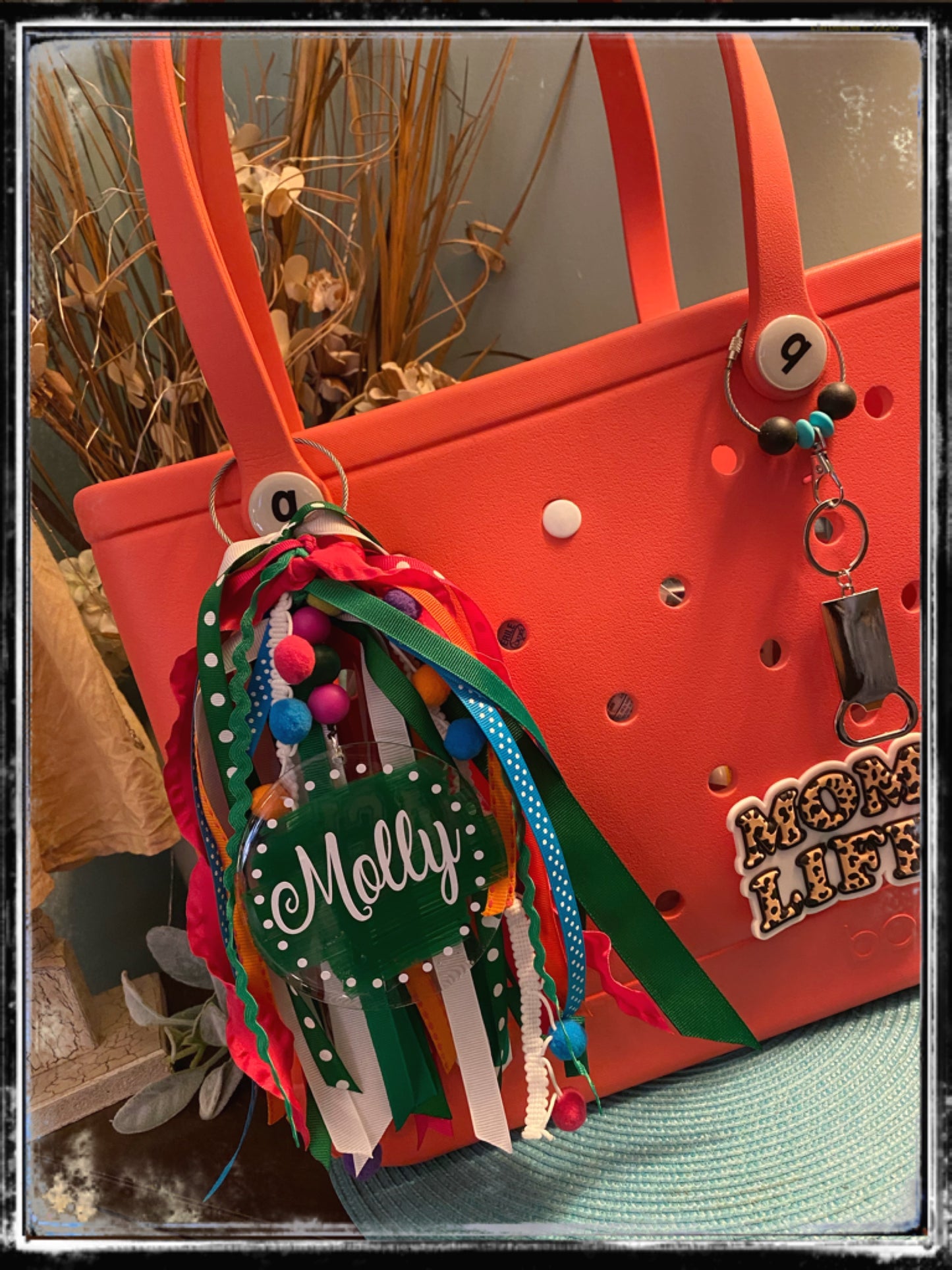 Custom Bogg bag ribbon tassel