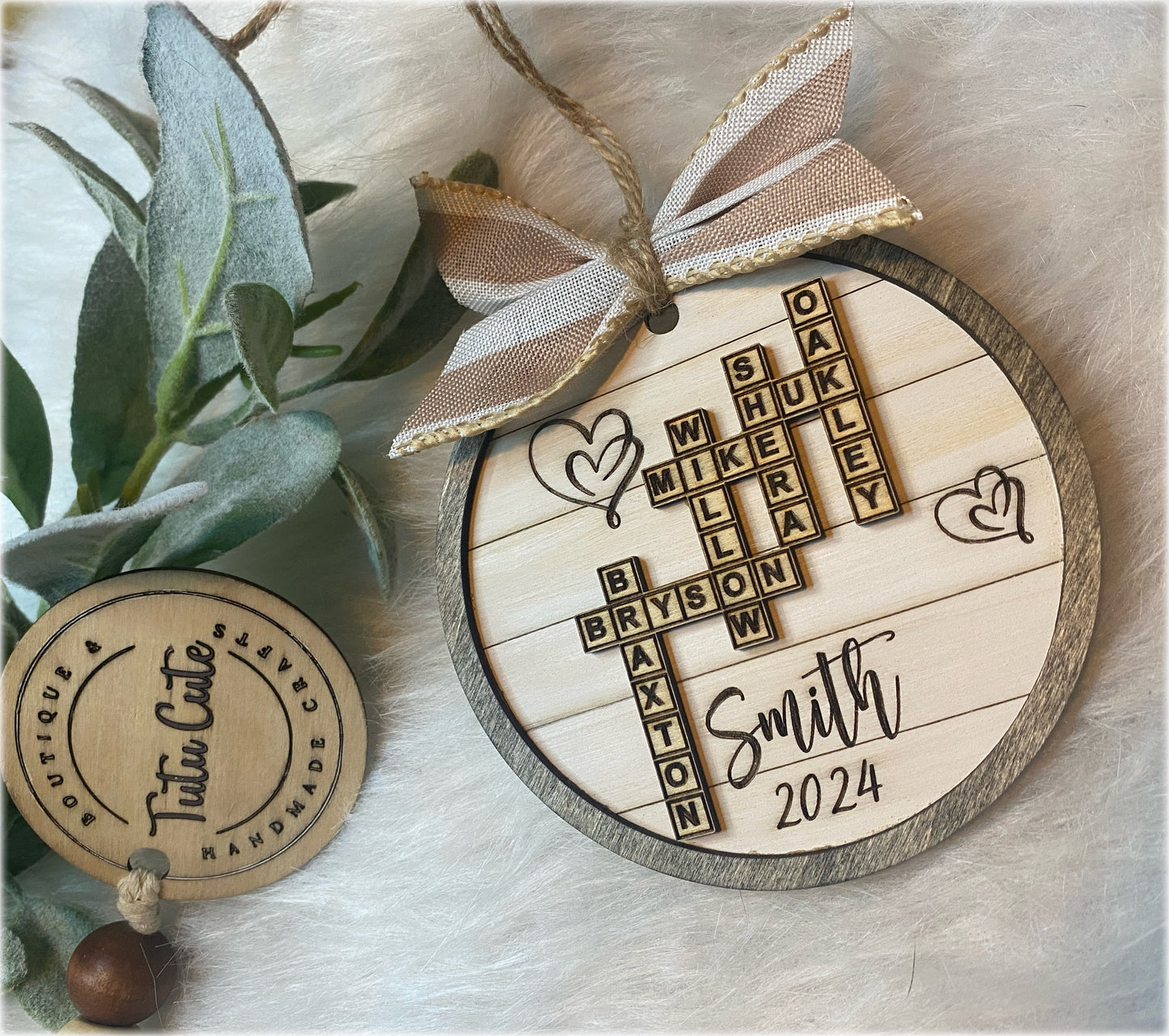 Scrabble name ornament