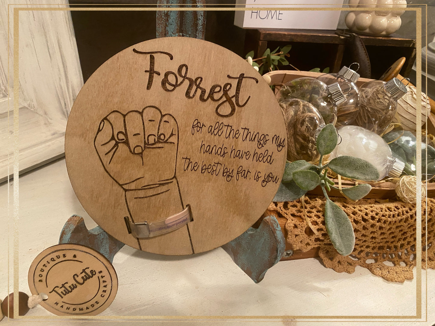 Baby bracelet plaque