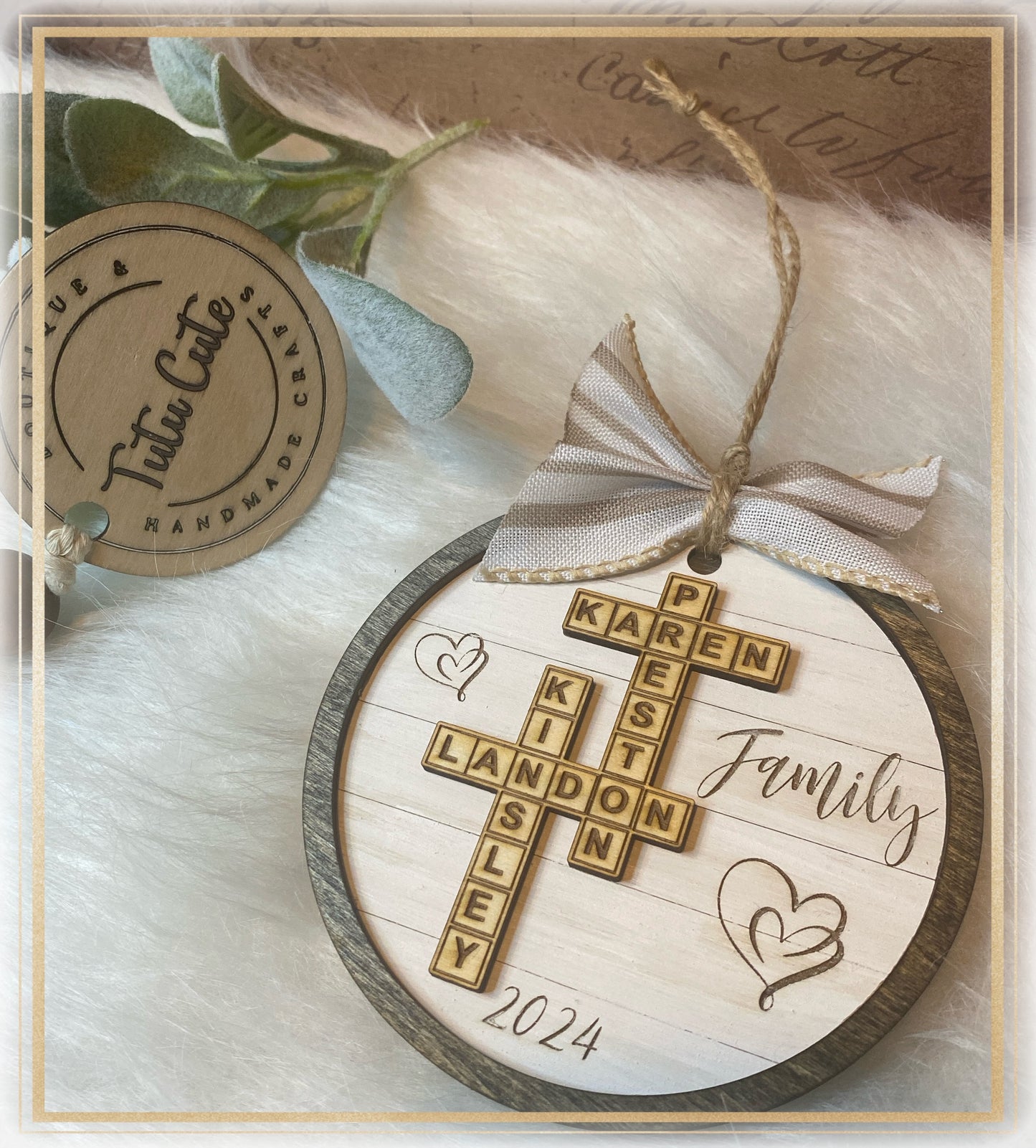 Scrabble name ornament