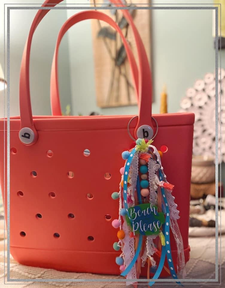 Custom Bogg bag ribbon tassel