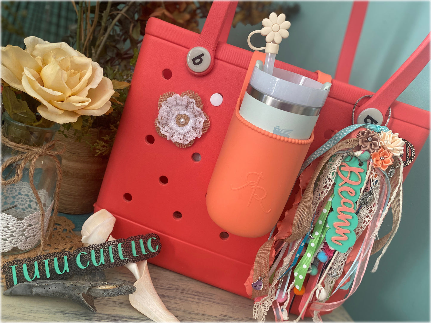 Custom flower bag clip!