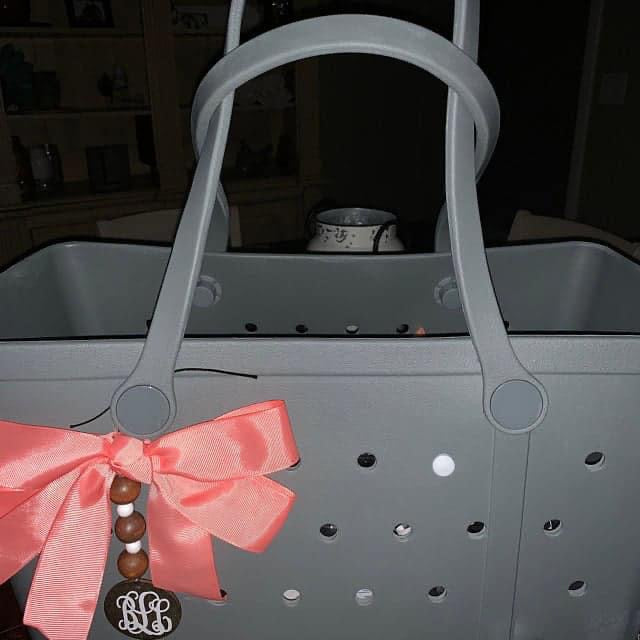 Custom monogrammed bow tag