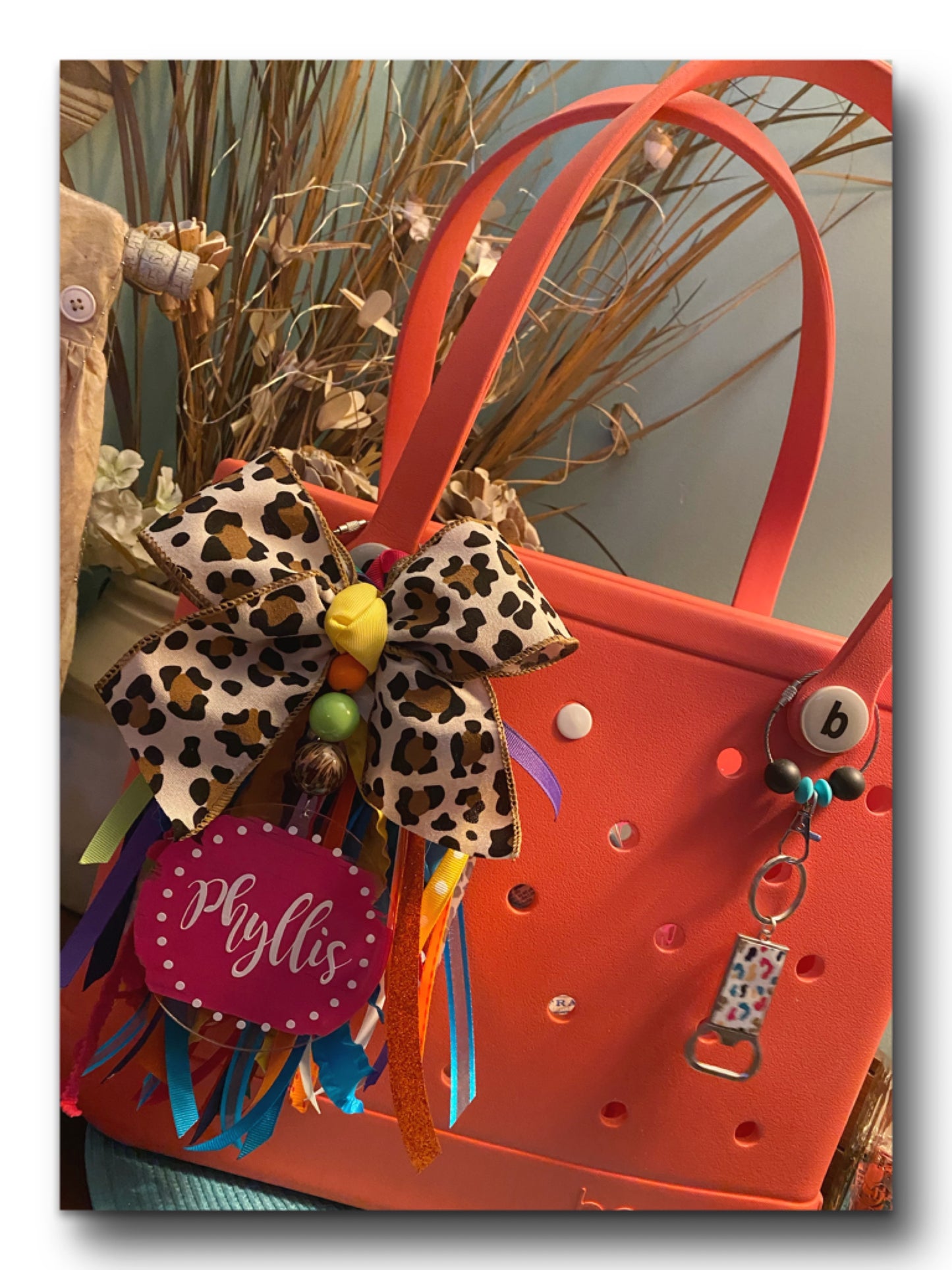 Double stacked Bogg bag tassel