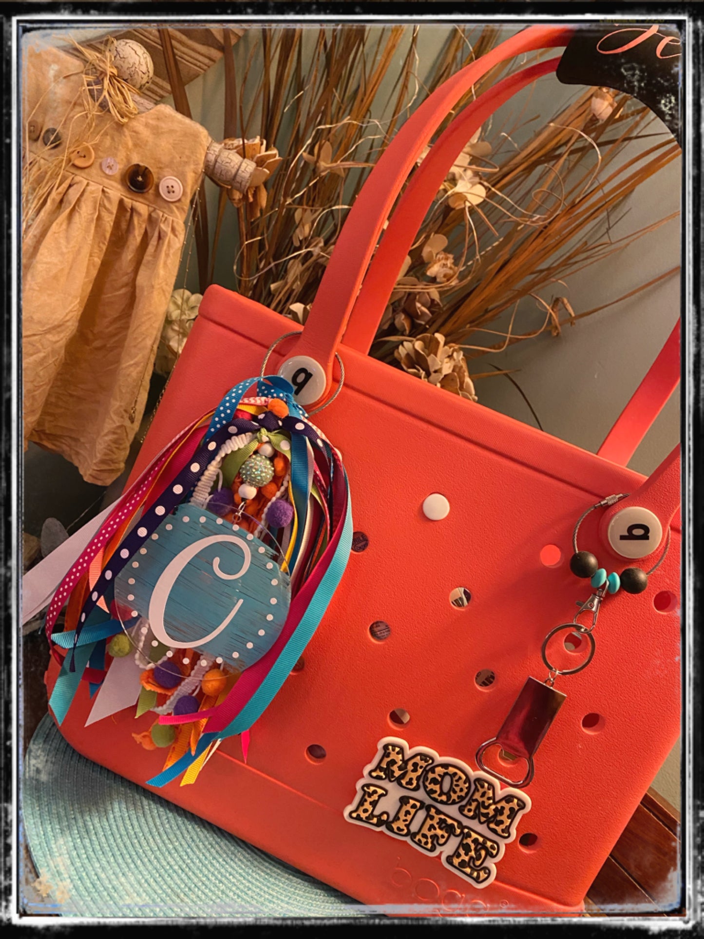 Custom Bogg bag ribbon tassel