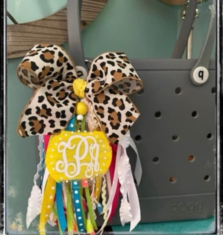Double stacked Bogg bag tassel