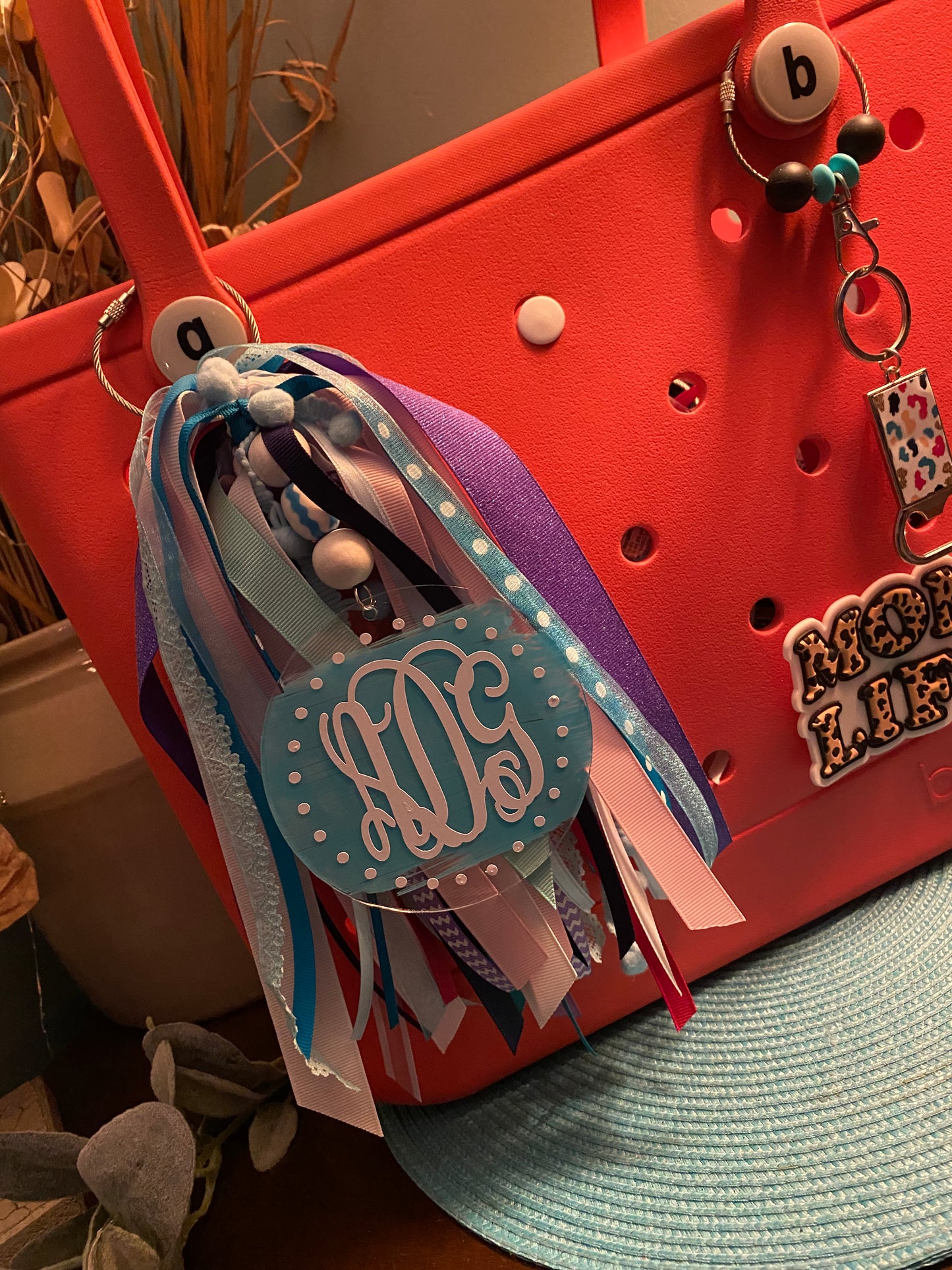 Custom Bogg bag ribbon tassel