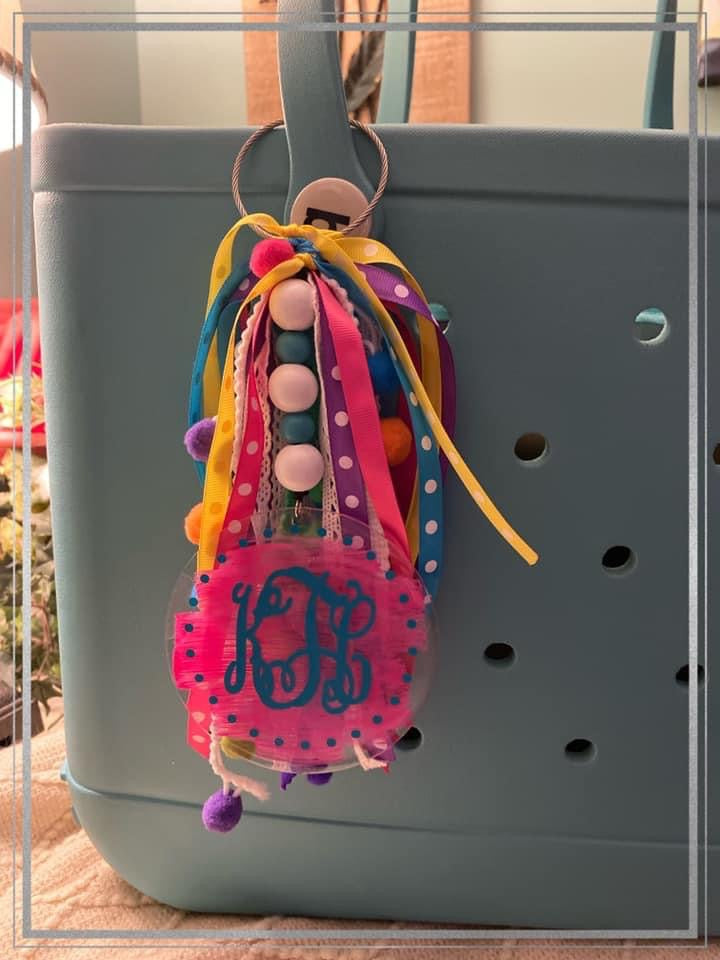 Custom Bogg bag ribbon tassel