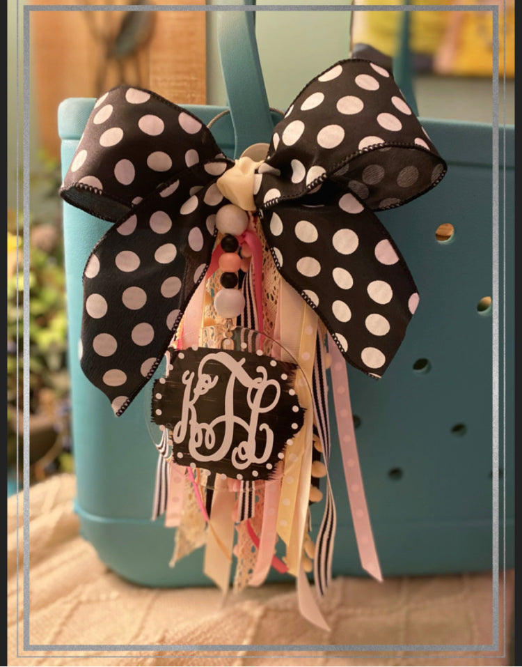 Double stacked Bogg bag tassel
