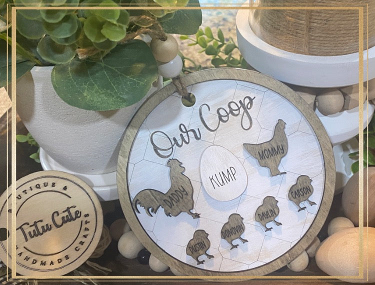 Our coop plaque/ornament