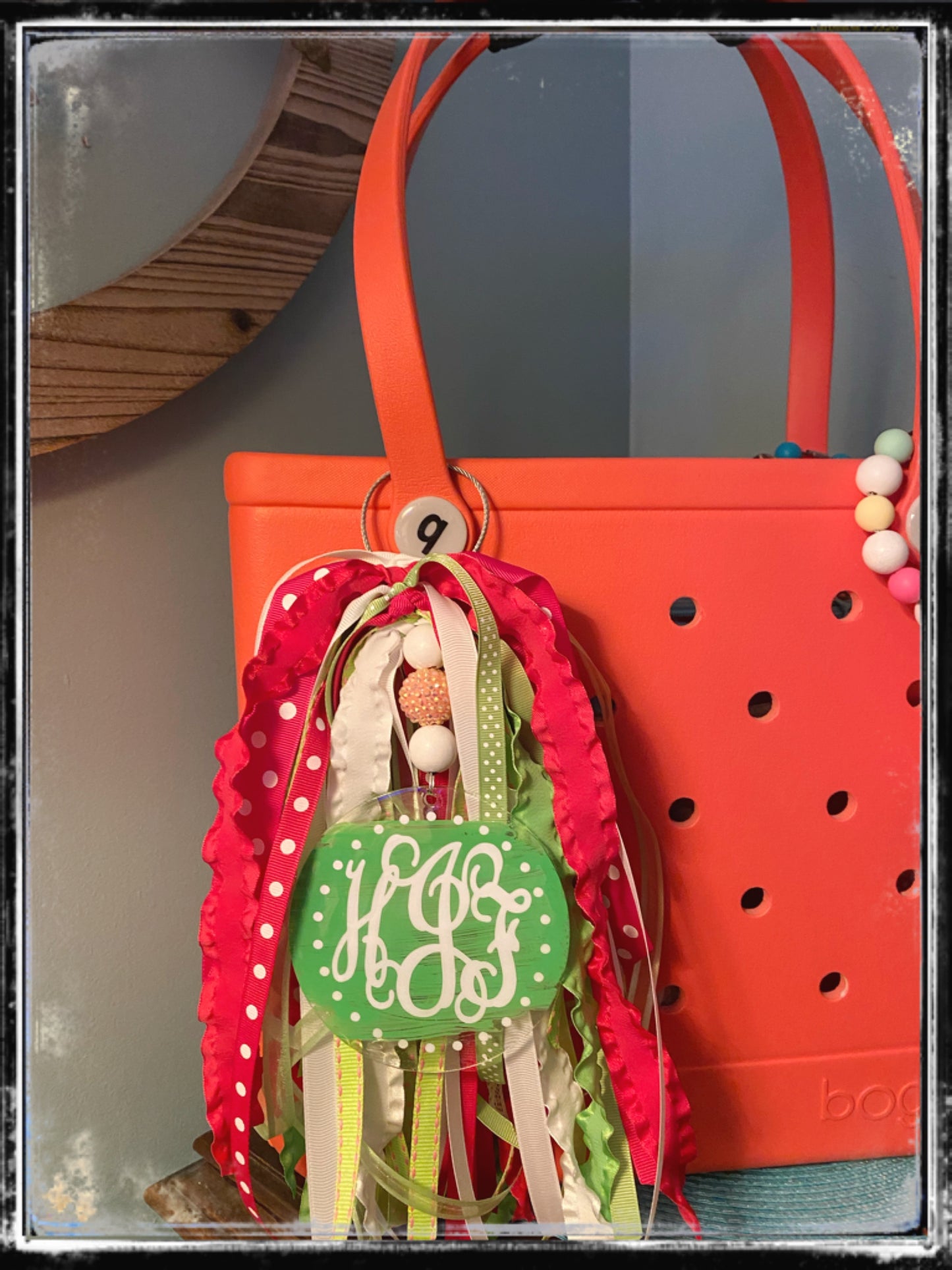 Custom Bogg bag ribbon tassel