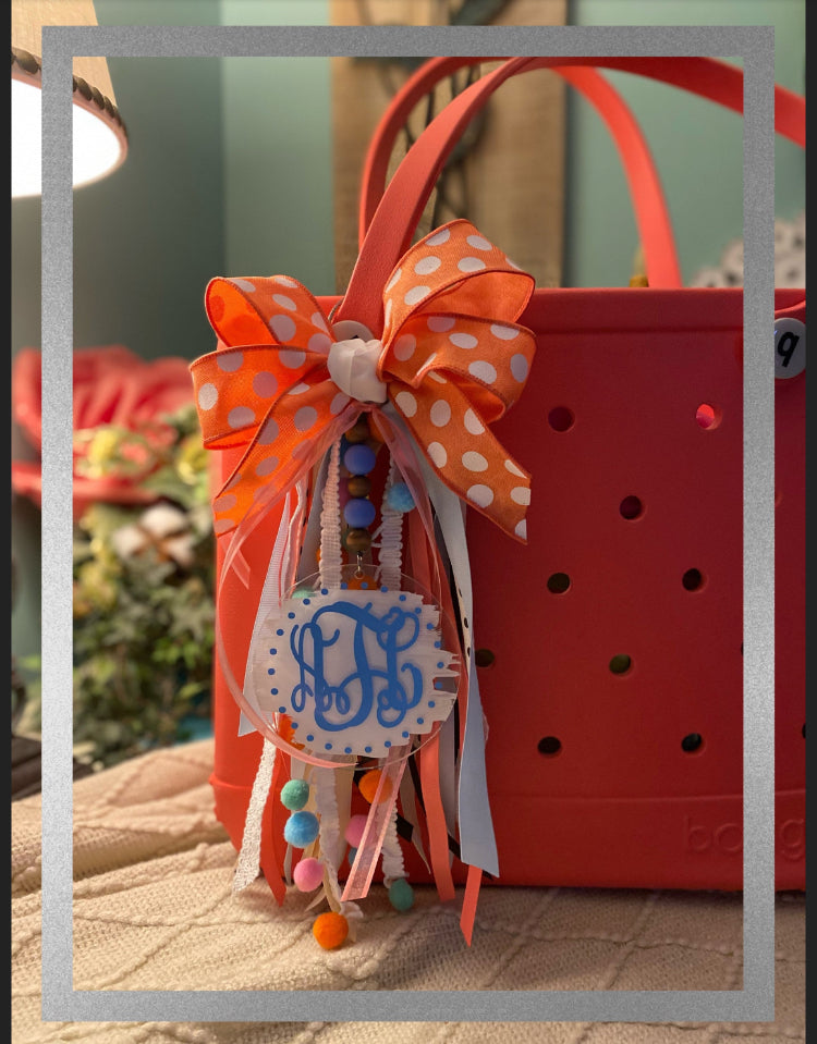 Double stacked Bogg bag tassel