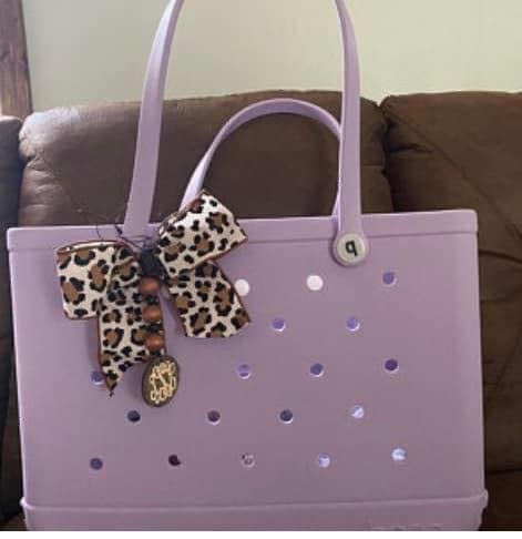 Custom monogrammed bow tag
