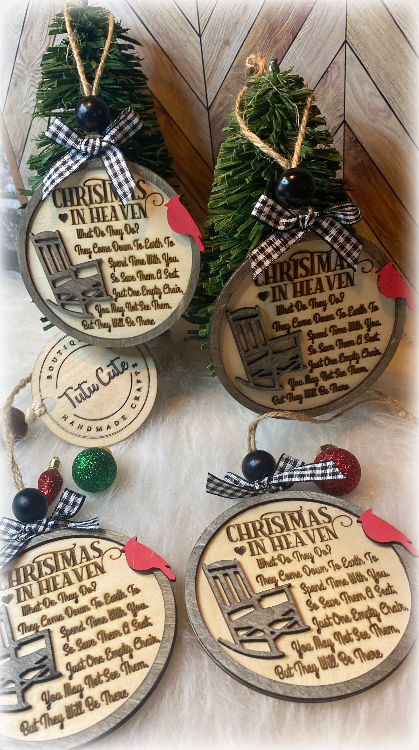 Christmas in heaven chair ornament
