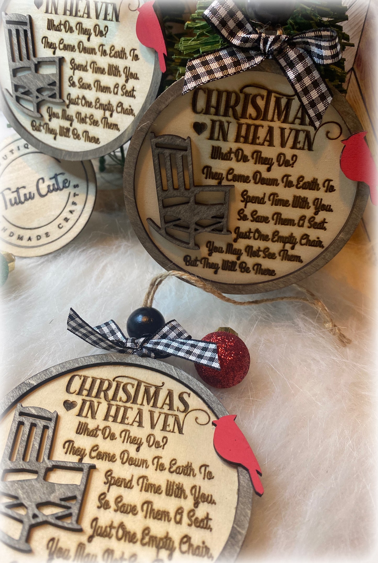 Christmas in heaven chair ornament