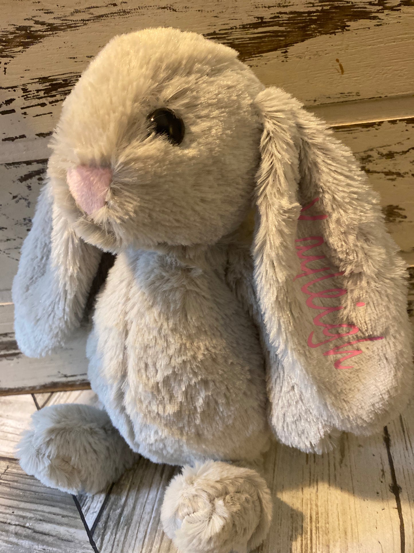 Stuffed monogrammed bunny