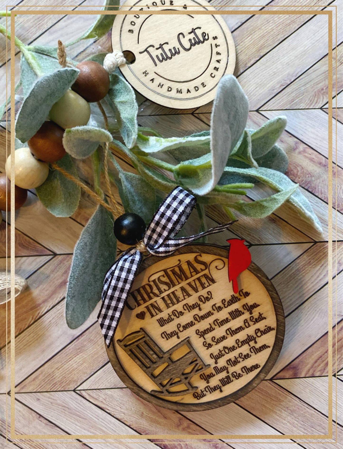 Christmas in heaven chair ornament
