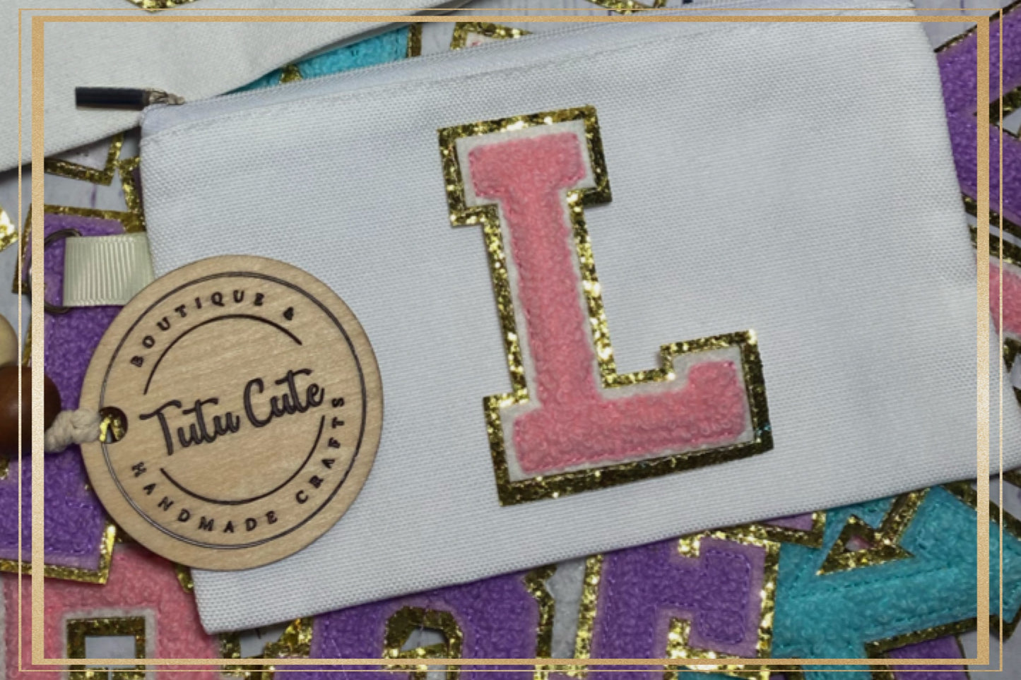 Chenille letter bags