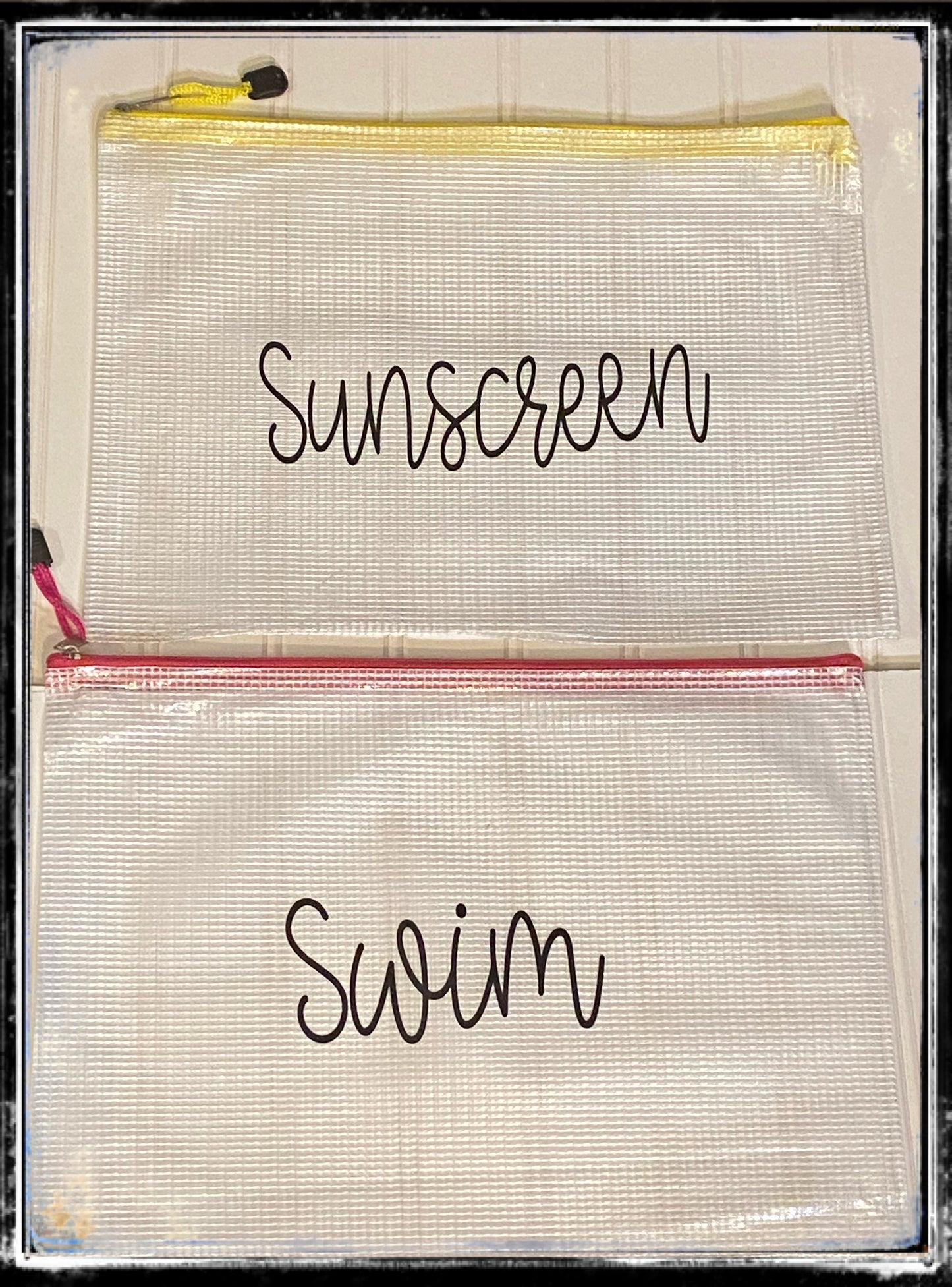 Clear zipper bags