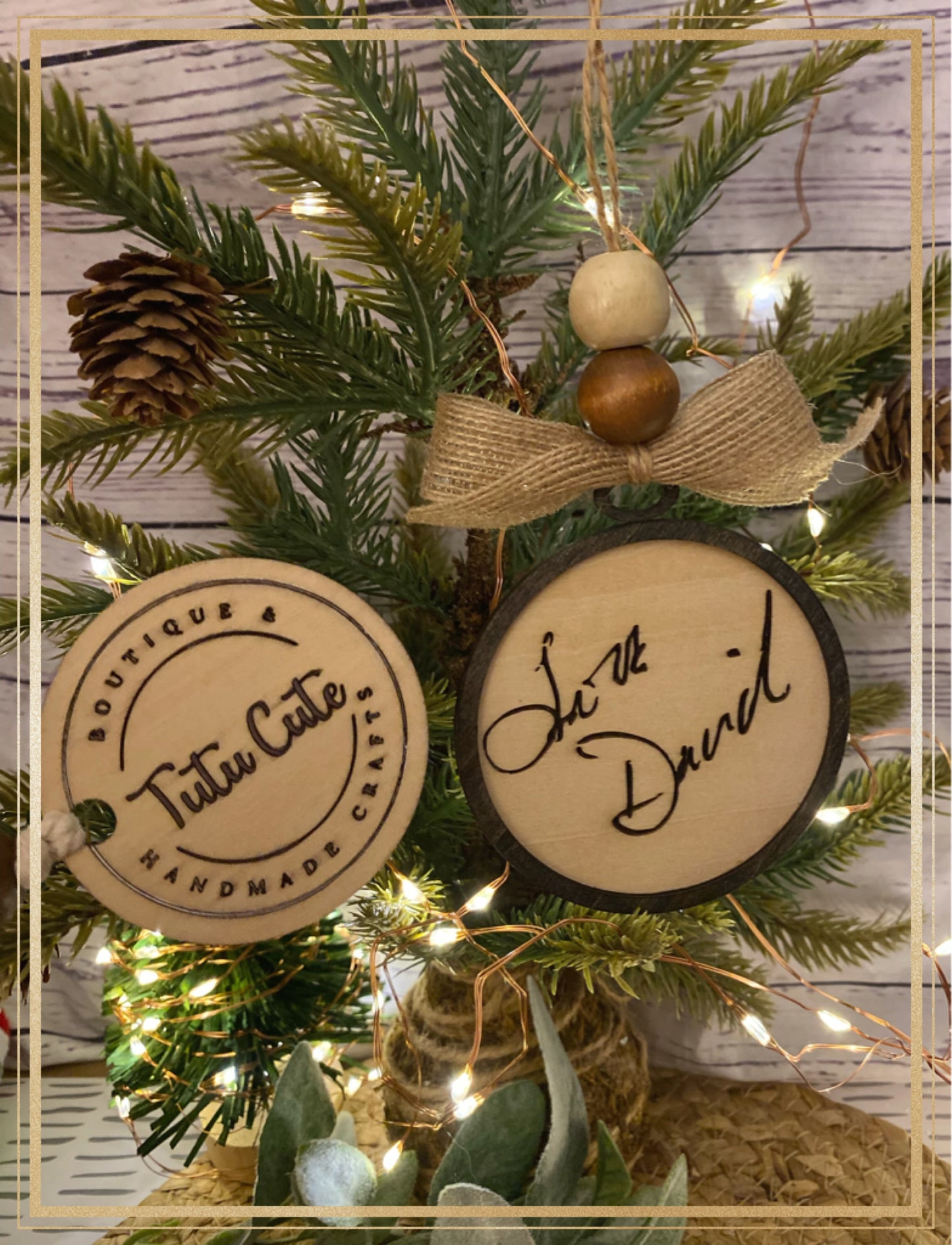 Custom handwritten ornament and/ or accent decor