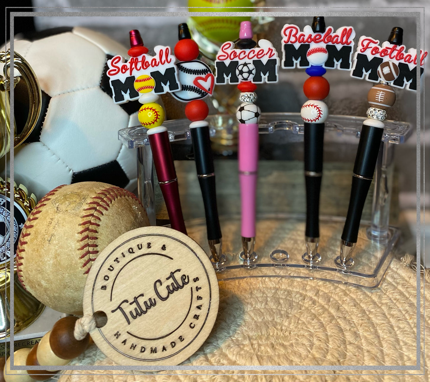 Custom beaded pen or keychain (free shipping)