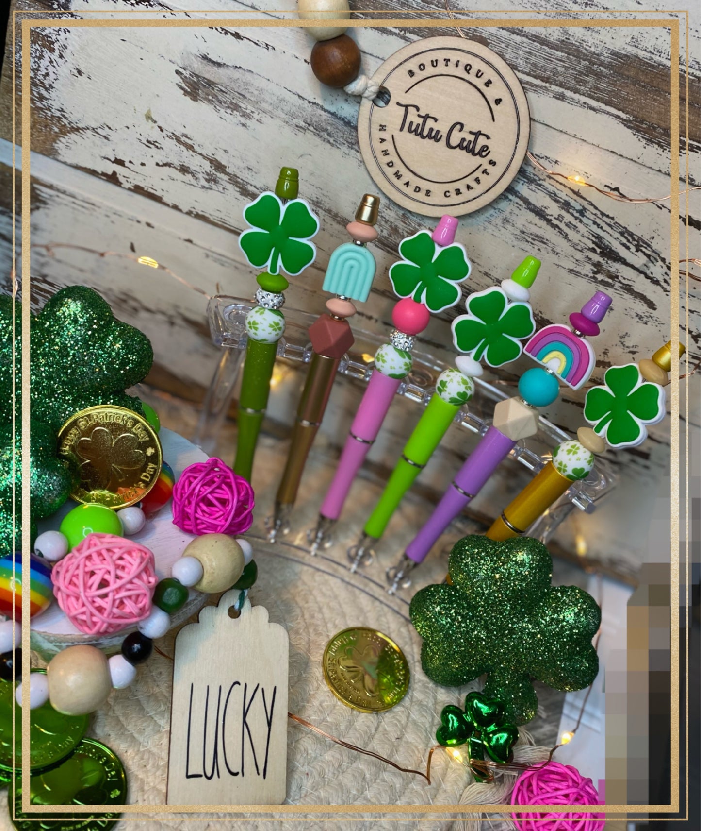 Custom beaded pen or keychain (free shipping)