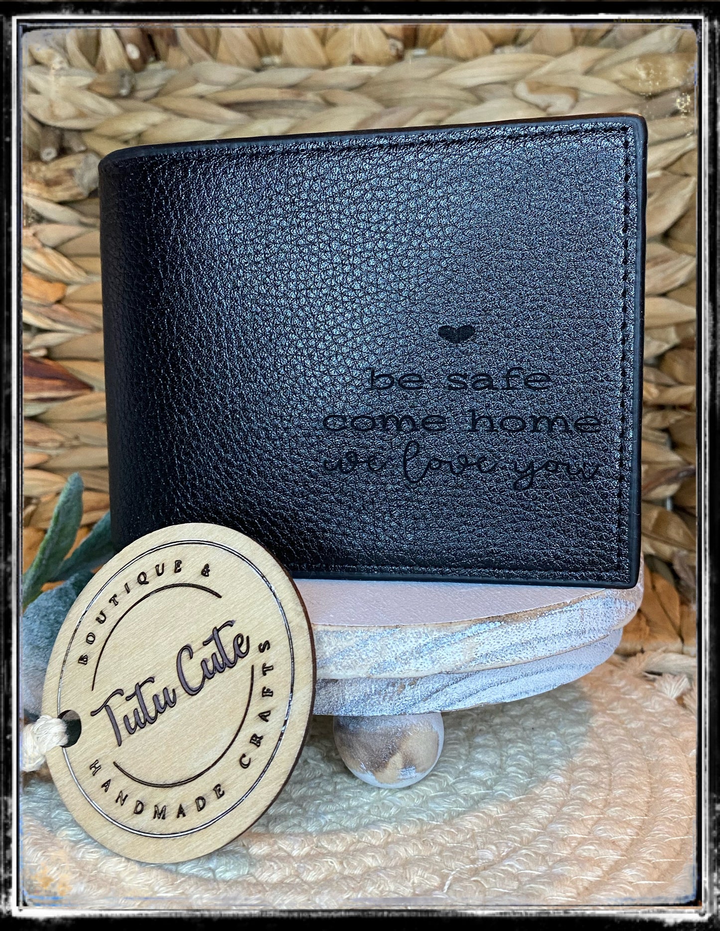 Be safe laser engraving wallet