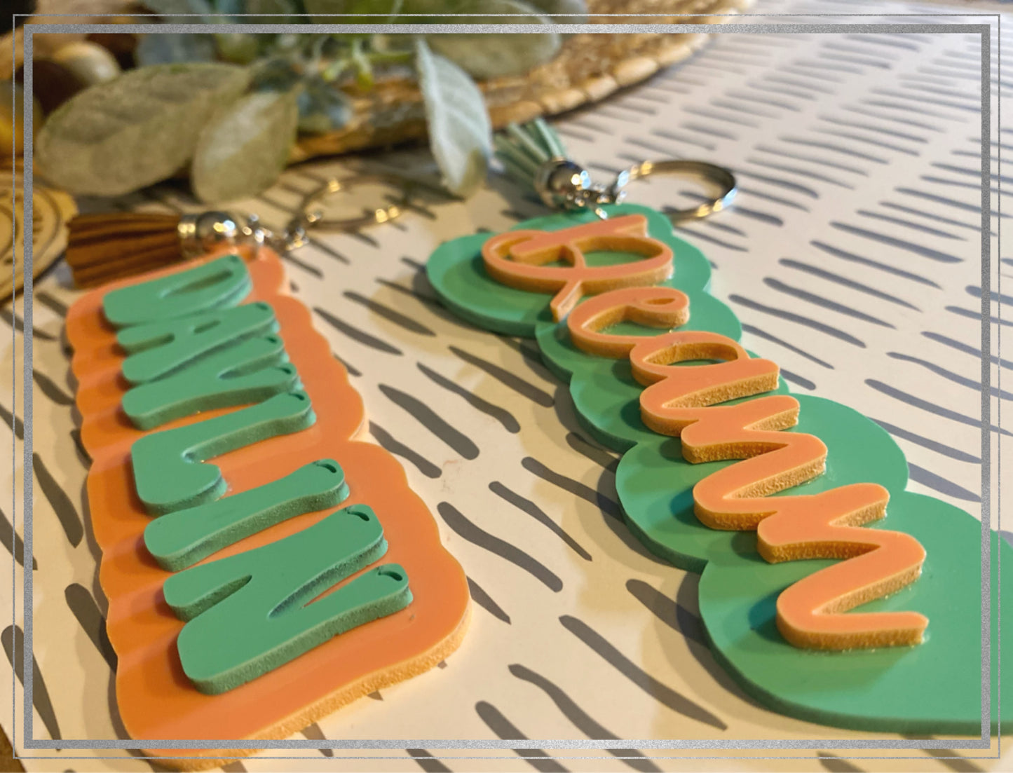 Personalized tag keychain