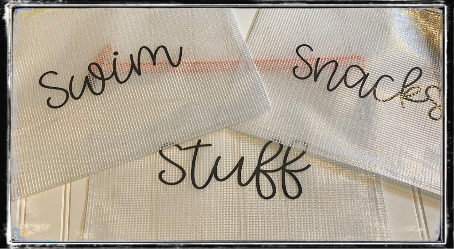 Clear zipper bags