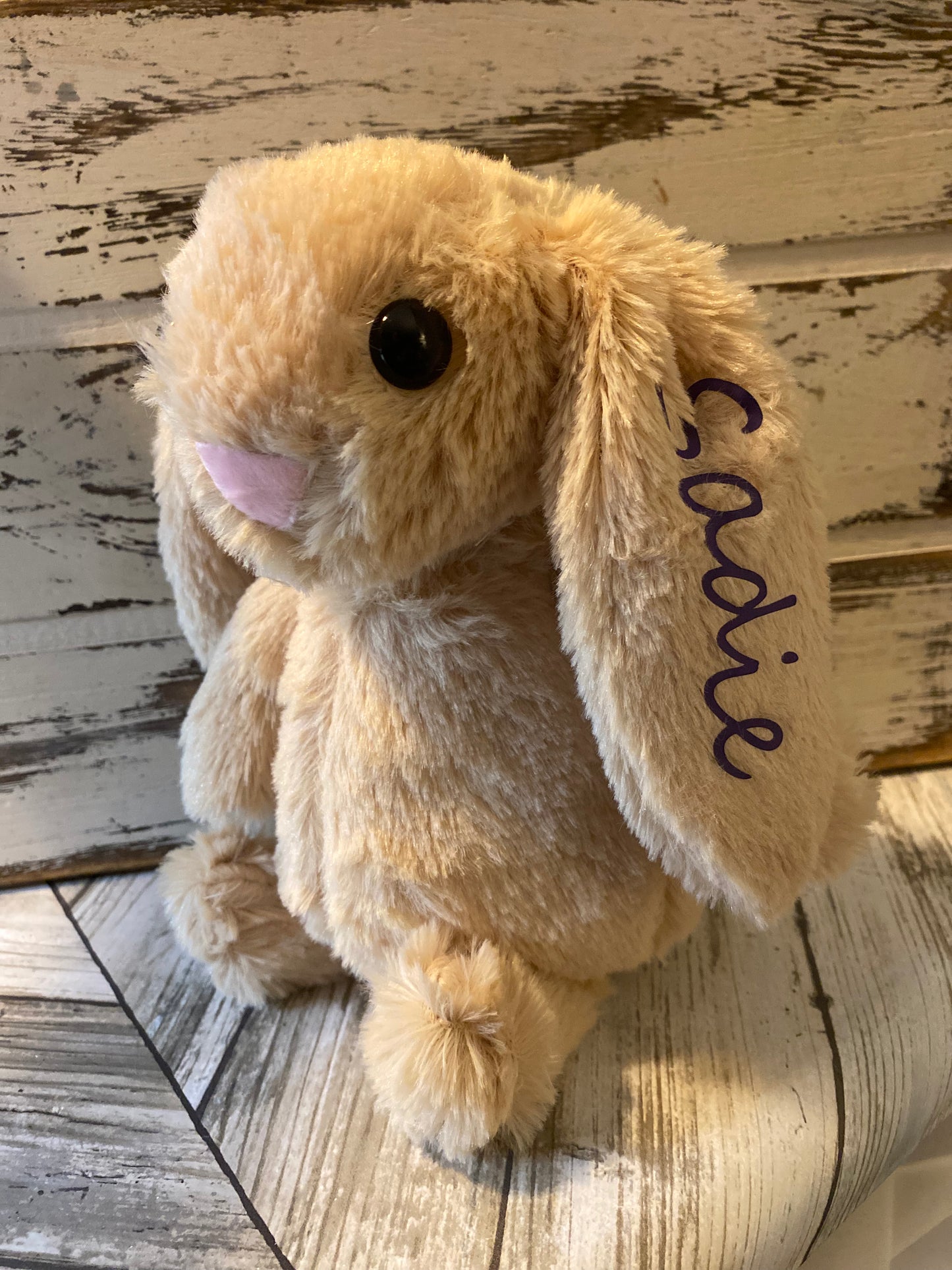 Stuffed monogrammed bunny