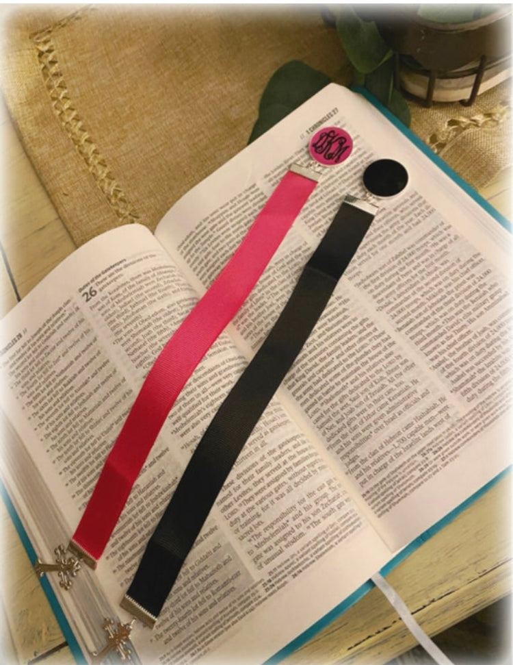 Monogrammed Bible bookmark