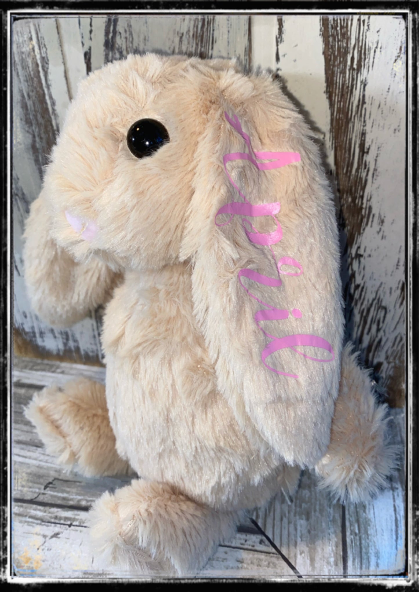 Stuffed monogrammed bunny