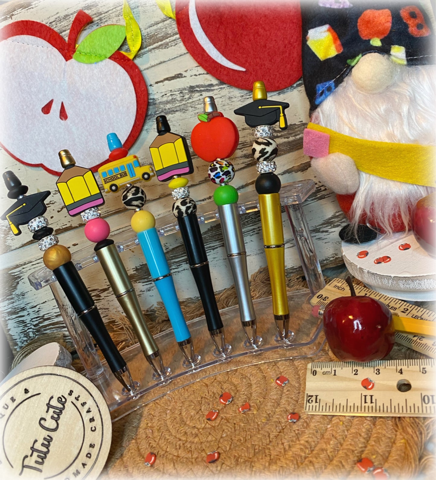 Custom beaded pen or keychain (free shipping)