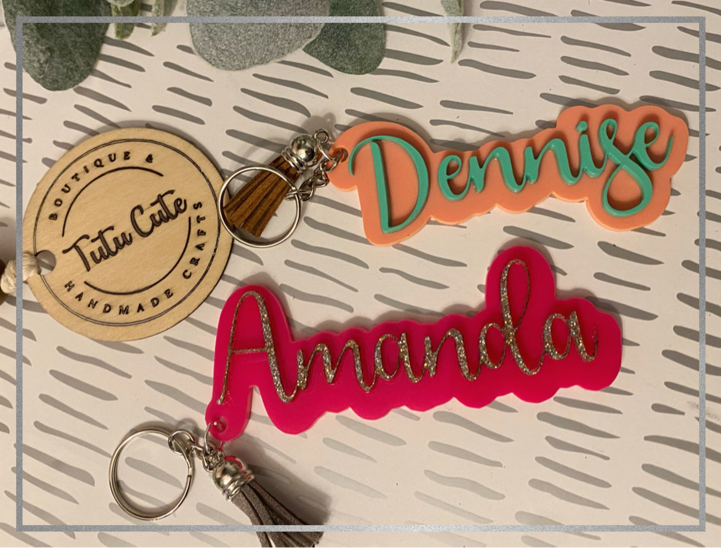 Personalized tag keychain