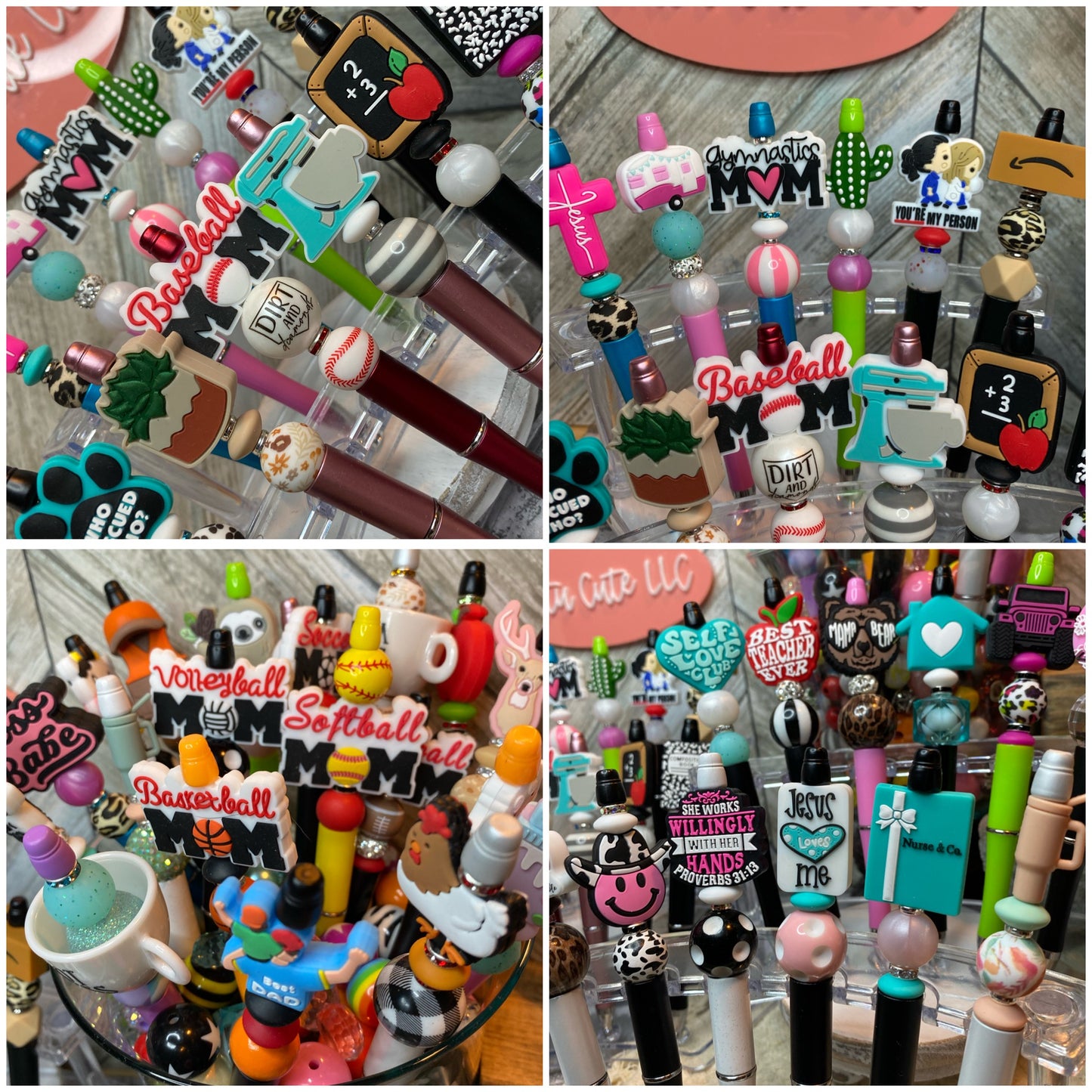 Custom beaded pen or keychain (free shipping)