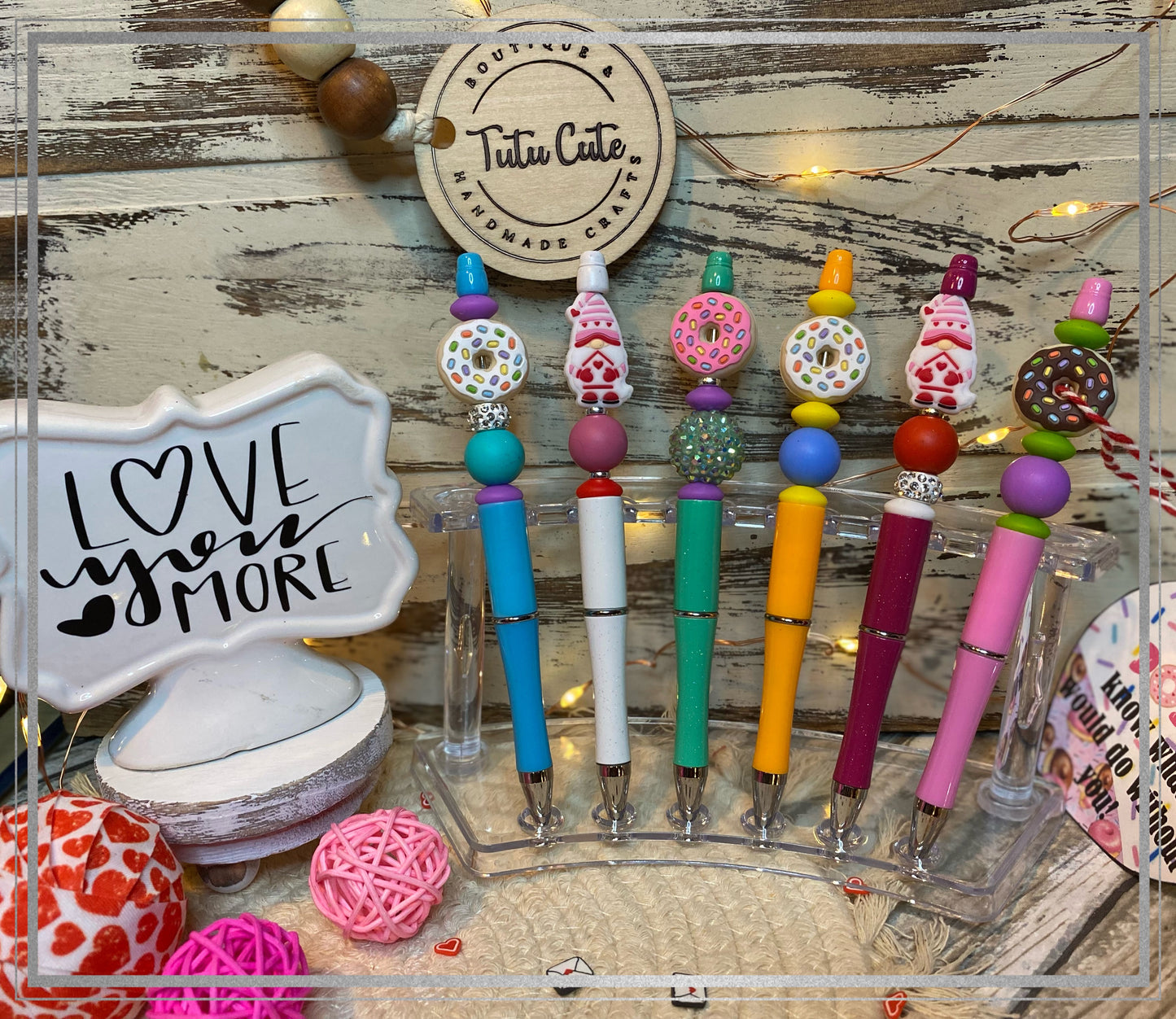 Custom beaded pen or keychain (free shipping)