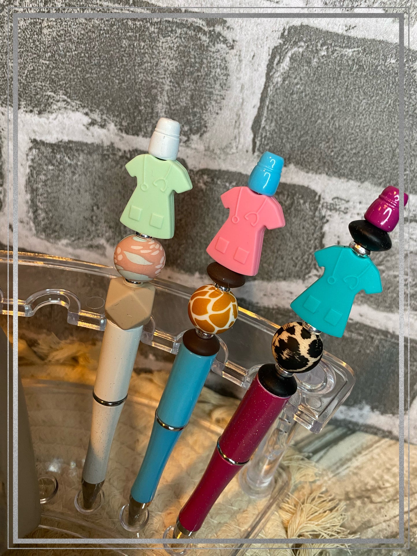 Custom beaded pen or keychain (free shipping)