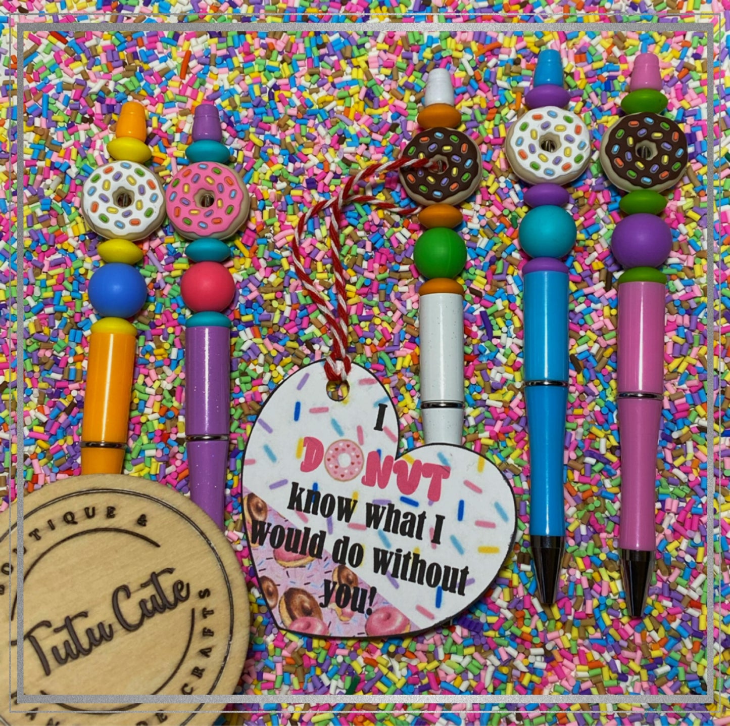 Custom beaded pen or keychain (free shipping)