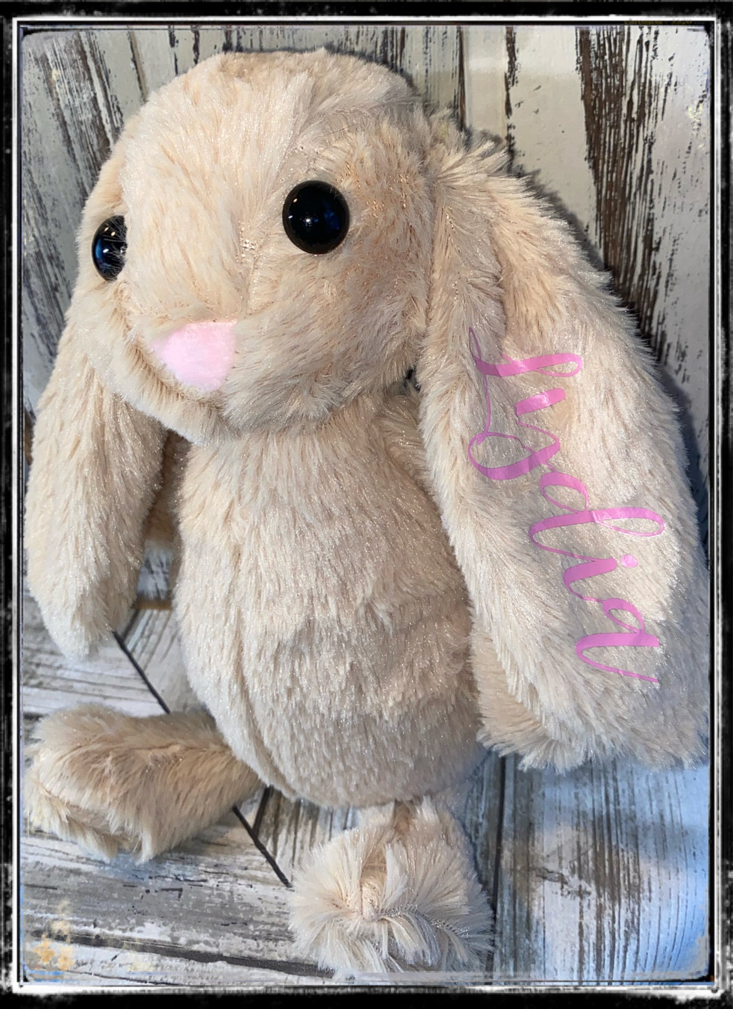 Stuffed monogrammed bunny