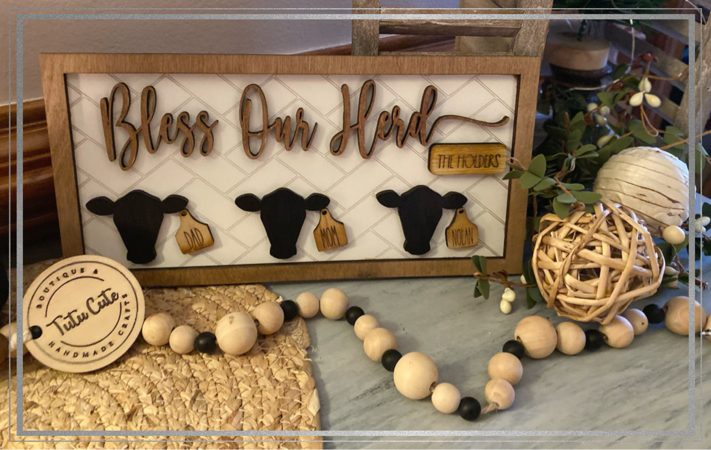 Bless our Herd Family Sign