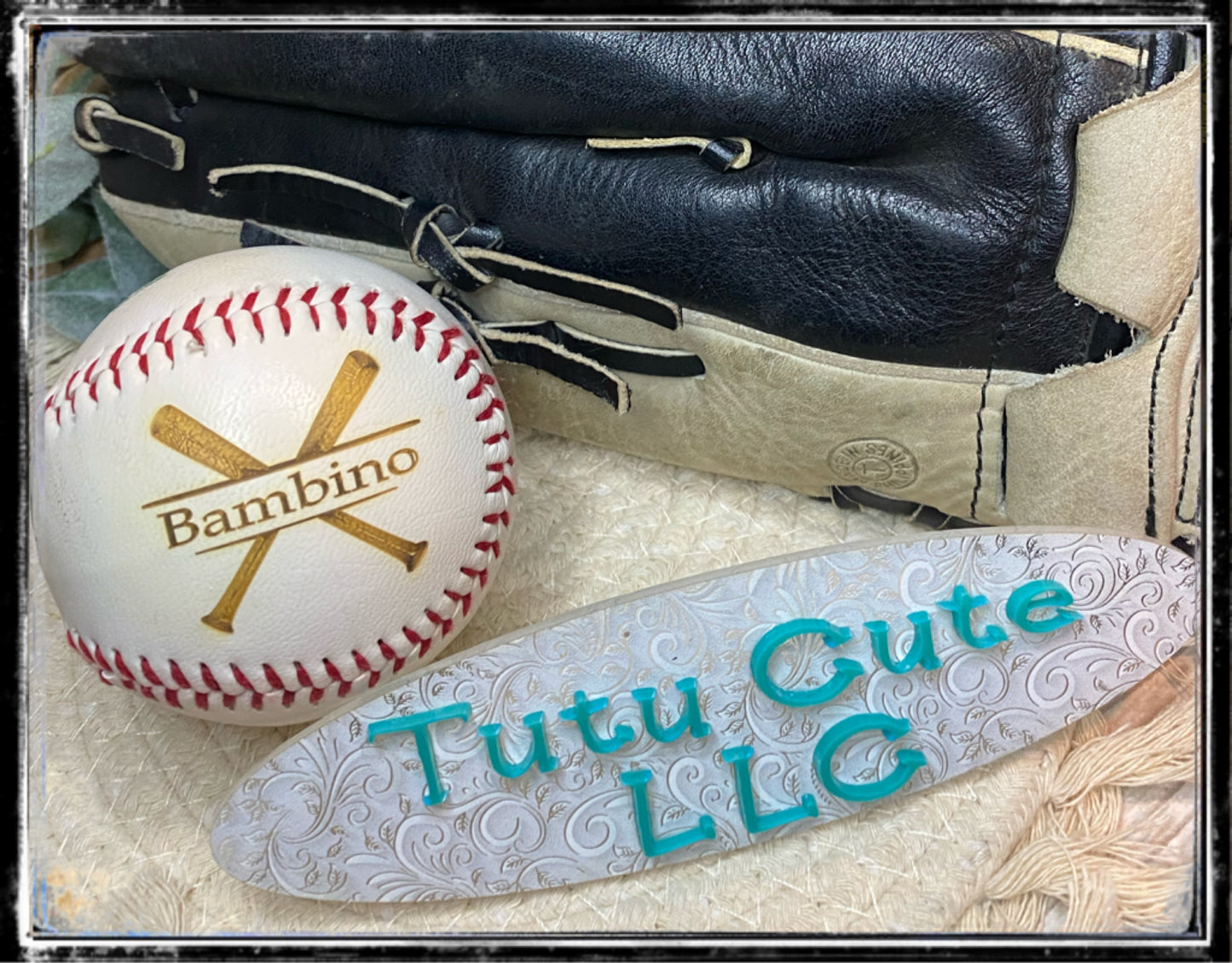 Personalized laser engraved baseball
