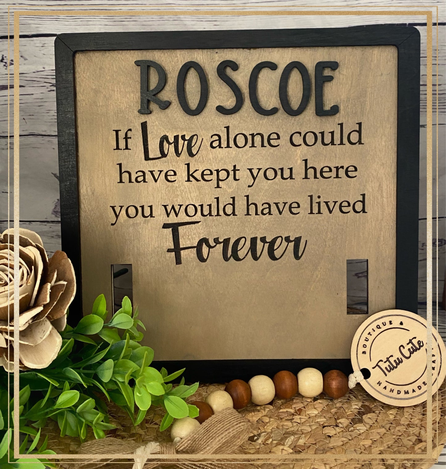 Pet memorial plaque for collar
