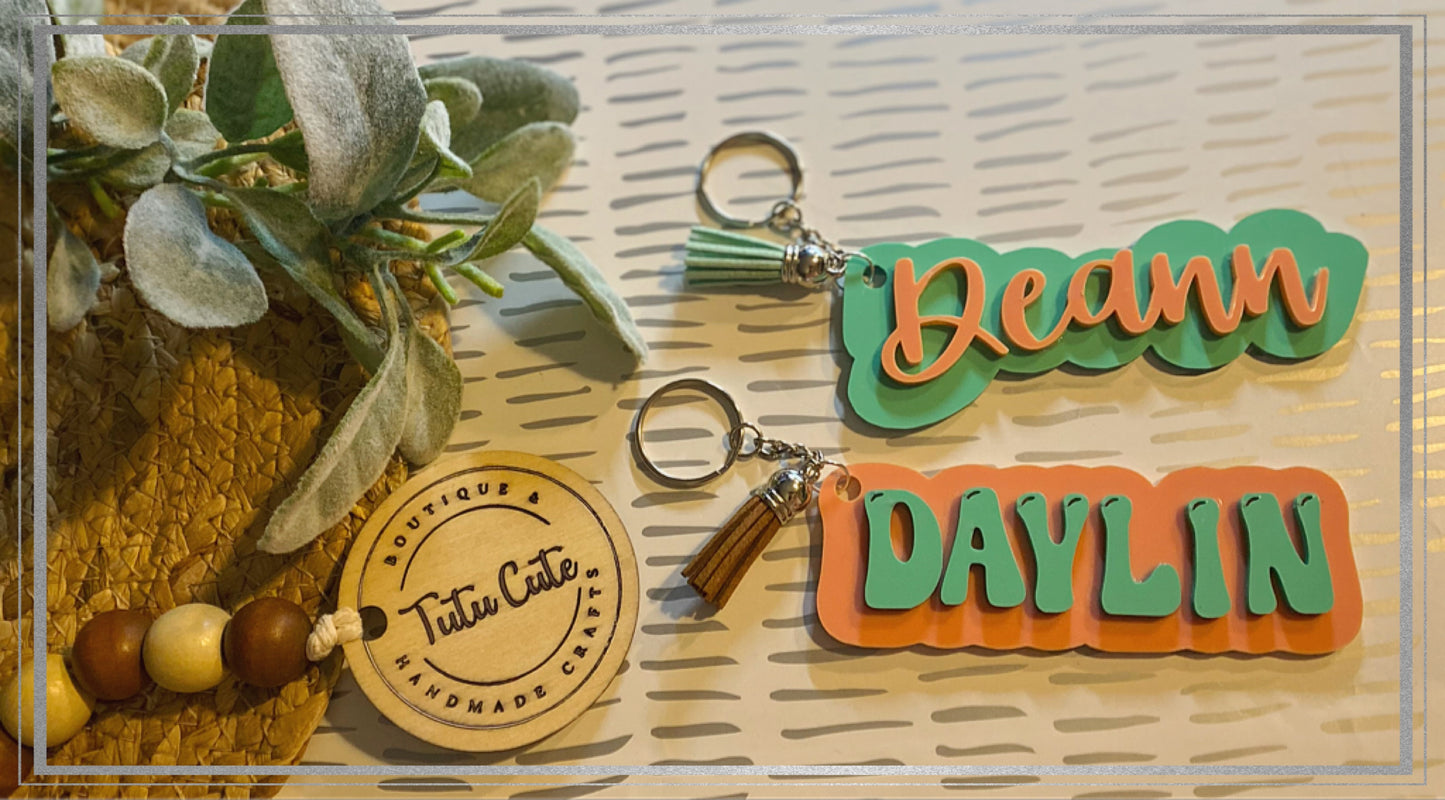 Personalized tag keychain